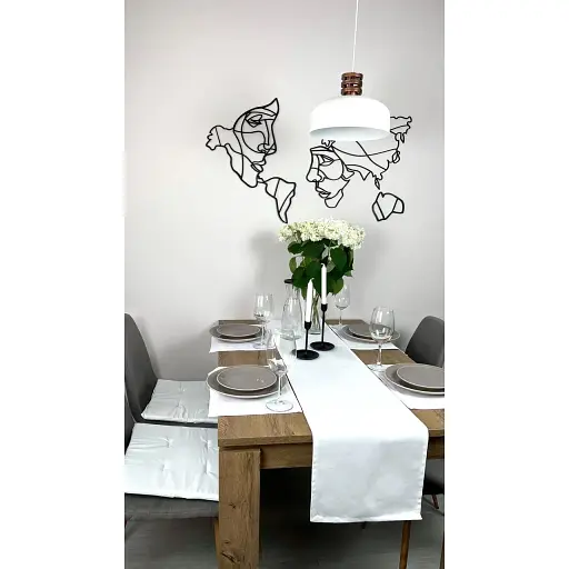 Комплект Дорожка водоотталкивающая Белый однотон 280х40 см 4 шт.