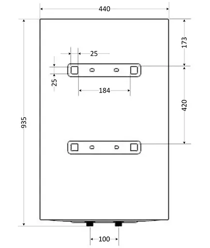 Водонагреватель электрический Aquatronic, 2 кВт, сухой ТЭН, 100 л универсальный, цилиндрический, белый (Round D1004620 B4) - фото 12