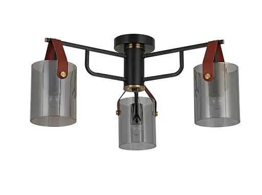 Люстра в стиле лофт на 3 плафона G 321036/3 Copper+Matt black - фото 2