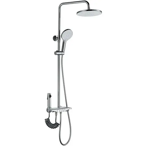 Душова система Rea Savio Led хром з термостатом REA-P8544, Хром - фото 1