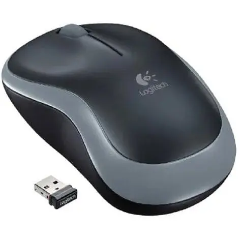 Миша Logitech M185 Grey/чорний USB бездротова оптична 1000 dpi 3 кнопки 1xAA (910-002235) - фото 1