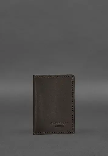 Кожаная обложка для водительского удостоверения, ID и пластиковых карт 2.2 коричневая - фото 2