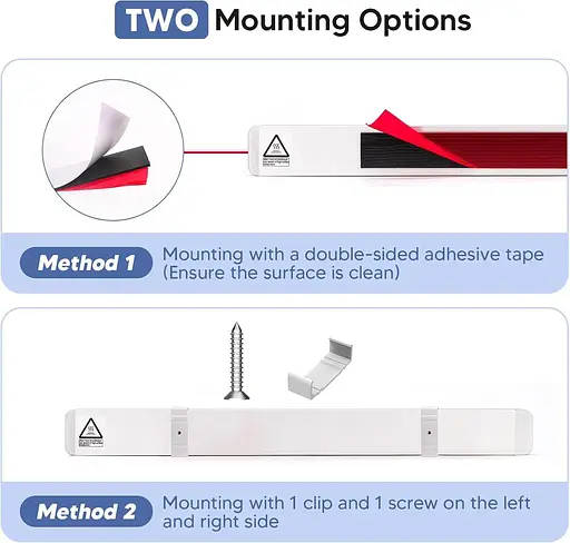 Набір Kriogor з 2 універсальних світлодіодних світлових смуг 12 В 228 LED з вимикачем біла лампа 6000 K - фото 3