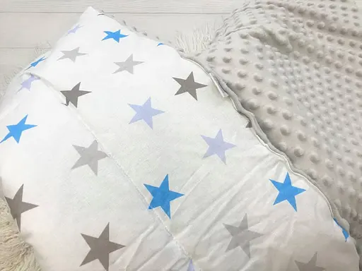 Плед з плюшем Moontime 100x80 см "Зірки сіро-блакитні" - фото 2