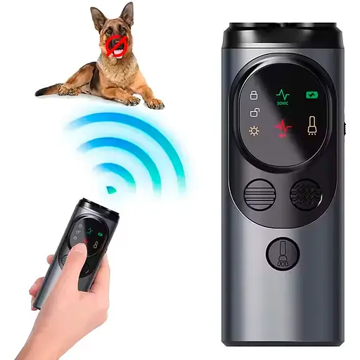 Ультразвуковий відлякувач собак з акумулятором ліхтариком Р10 з випромінювачами і дальністю до 15 м Grey (18566) - фото 4