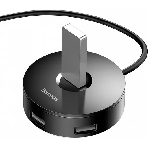 USB-хаб Baseus Round Box 4-Port USB-A Black 1 м (CAHUB-U01) [77941] - фото 4