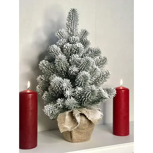 Ялинка Hvoya Premium лита в мішковині 50 см засніжена - фото 4