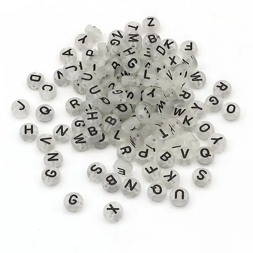Декоративні намистинки для творчості Літери Dom Busin УТ100024898 в упаковці 170 шт - фото 1