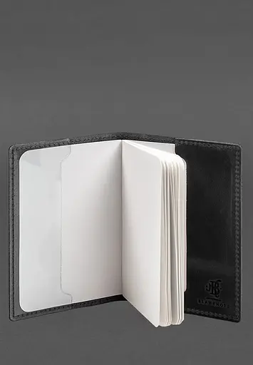 Кожаная обложка для военного билета 7.3 черный Crazy Horse - фото 6