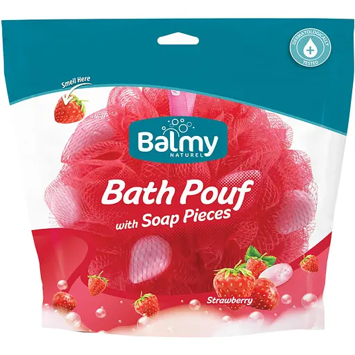 Мочалка Balmy Клубника с кусочками мыла (05459) - фото 1