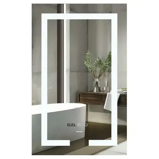 Зеркало Mixxus ARD MR06-60x80 с LED Touch, Anti-fog, димером, регулировкой яркости, часами (MI6929) - фото 1