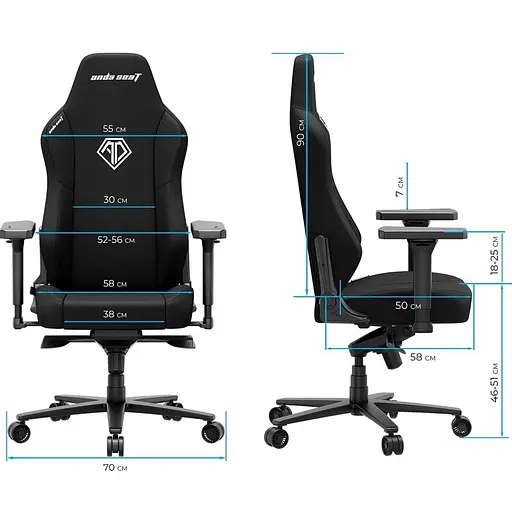 Крісло ігрове Anda Seat Phantom 3 XL Gray Fabric (AD18XL-52-G-F-G01) - фото 8