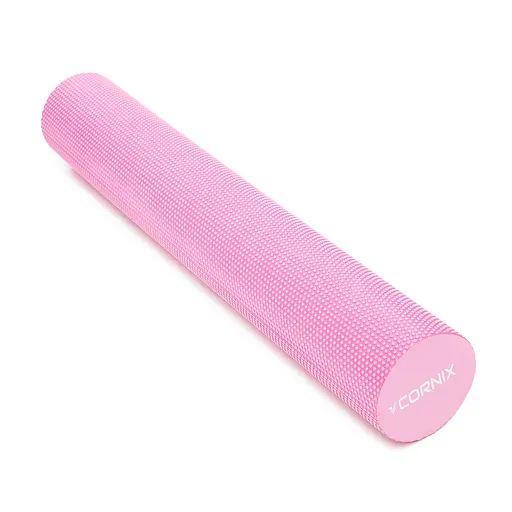 Массажный ролик Cornix EVA+ 90 x 15 см (валик, роллер) XR-0313 Pink - фото 2