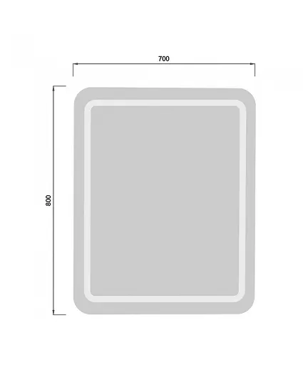 Дзеркало Мойдодир Палермо 70x80/80x70 з LED-підсвіткою - фото 3