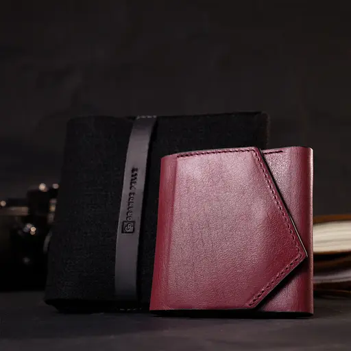 Кожаный женский кошелек Grande Pelle 10х9.7х1 см acs0027015 - фото 9