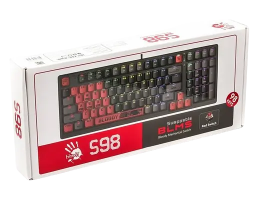 Клавиатура A4Tech Bloody S98 Sports RGB Red Black - фото 2