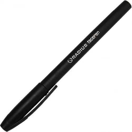 Ручка кулькова 7890BK Radius Face pen 0,7мм чорна - фото 1