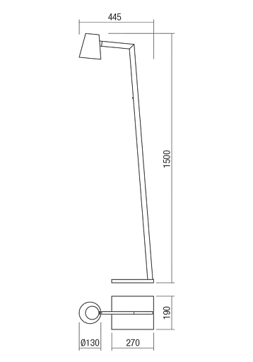 Торшер Redo MINGO LAMP 1X42W E27 BLACK (4.1.1) 01-1557 - фото 2