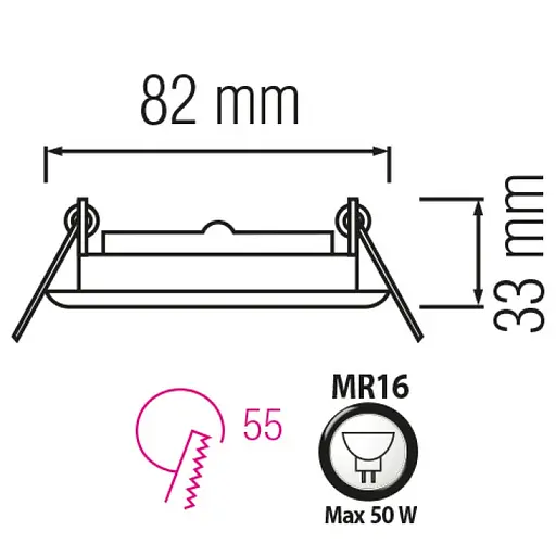 Светильник точечный KAMELYA хром - фото 2