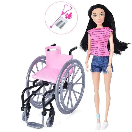 Кукла, 30 см, шарнирная, инвалидная коляска (в ассортименте)