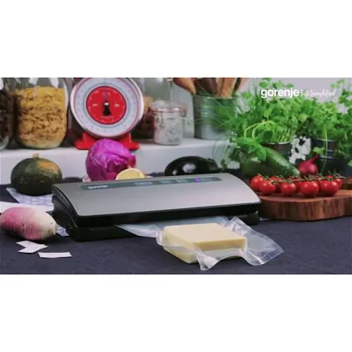 Вакуумный упаковщик Gorenje VS120E, Silver, 120W, электронное управление, функция запайки и вакуумирования - фото 6