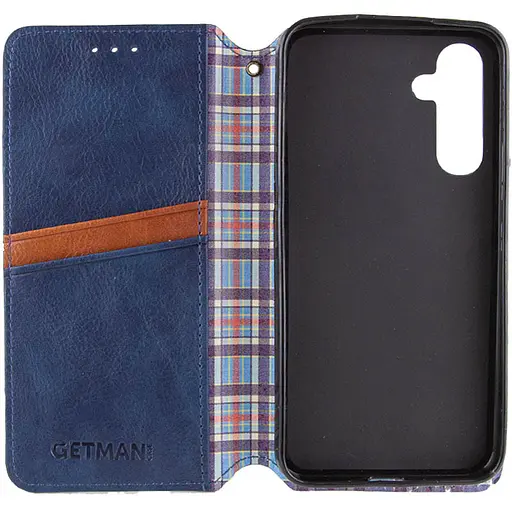 Шкіряний чохол-книжка Getman Cubic (PU) для Samsung Galaxy A34 5G Синій - фото 4
