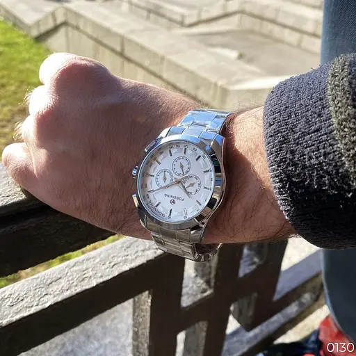 Наручний годинник чоловічий 6917 Silver-White Forsining acs0031383 - фото 3