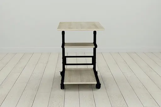 Стол приставной Ferrum-decor Адан 62x40x60 металл Черный ДСП Дуб Сонома 16мм (FRD-102487) - фото 3