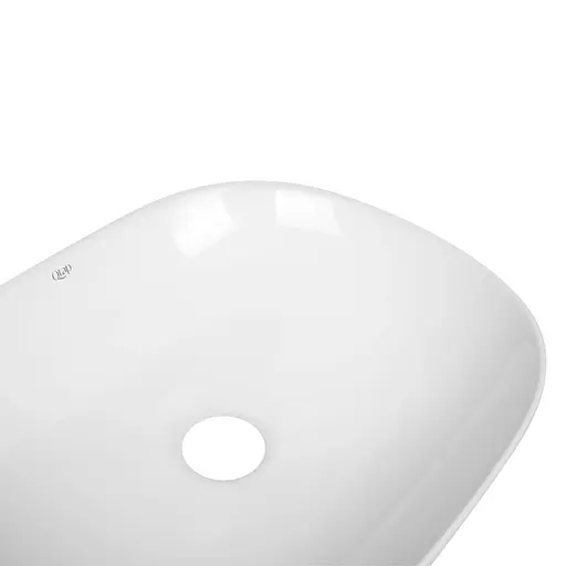 Умивальник Qtap Aquarius накладний прямокутний 465x375x115 мм White + донний клапан PU02, Білий - фото 5