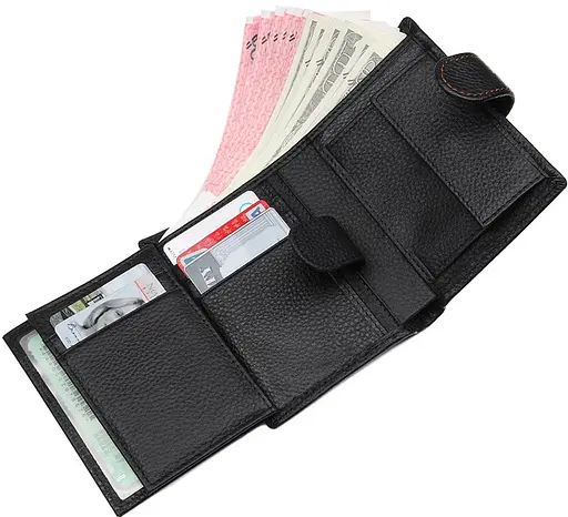 Мужской кожаный кошелек Vintage 9.5х12 см acs0015340 - фото 8