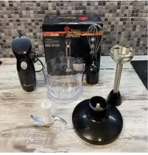 Блендер Domotec Ms-5103 3в1, ручной погружной блендер, миксер, кухонный комбайн, кухонный измельчитель 500 Вт - фото 3