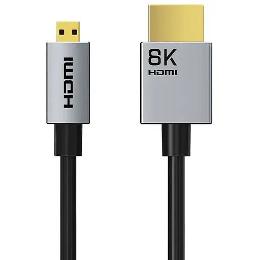 Кабель Cabletime micro HDMI (M) HDMI (M) 8K/60Hz 48Gbps 0.5 м (CH16E) - фото 1