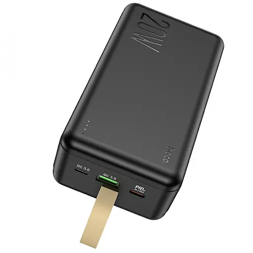 Портативний ЗП Power Bank Hoco J87B Tacker PD20W+QC3.0 30000 mAh Black - фото 3