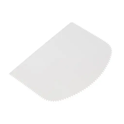 Шпатель скребок кондитерский зубчатый для торта, крема и глазури, Kitchen Master Белый 86159 - фото 4