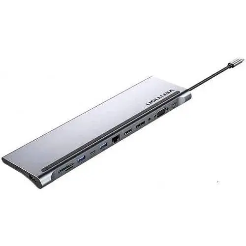 Док-станция - хаб Vention 12in1 Usb 3.1 Type-C на DP / HDMI / VGA / RJ45 (THSHC) - фото 1