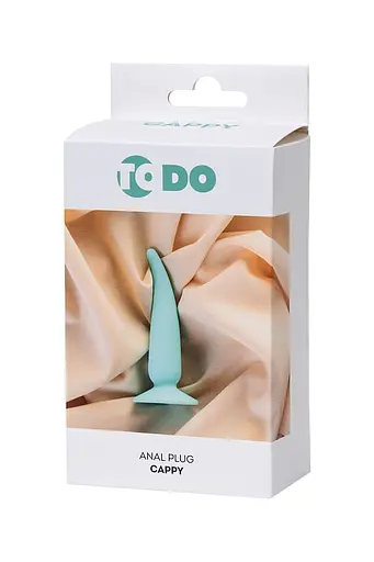 Анальная пробка ToDo Anal Plug Cappy 12.5 см (бирюзовый) - фото 6