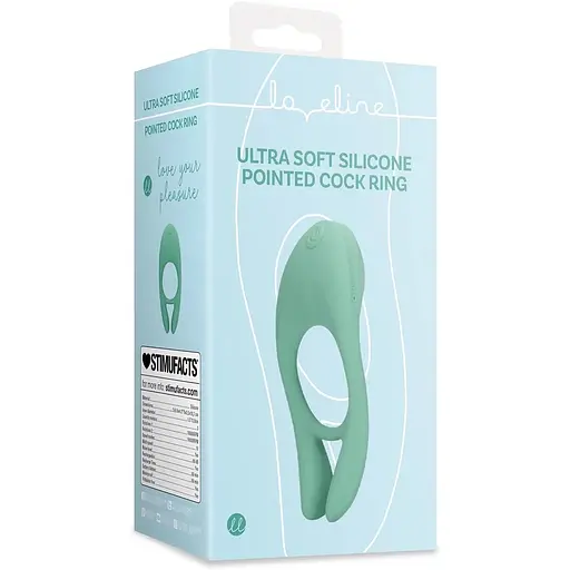 Кільце ерекційне Loveline Pointed Cock Ring 10.7 см зелене - фото 6