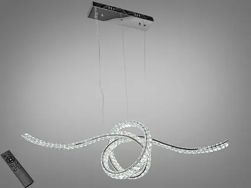 Світлодіодна люстра Romin Diasha хром 85 Вт з пультом - фото 1