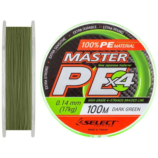 Шнур Select Master PE 100 м (темн.-зел.) 0.14 мм 17 кг