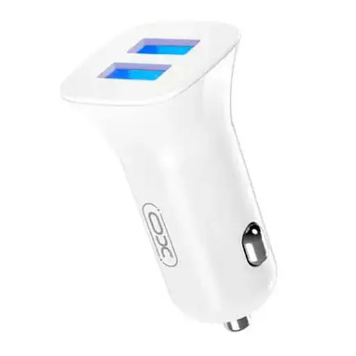 Автомобільний зарядний пристрій XO CC31 12W PC Dual USB car charger Білий - фото 1