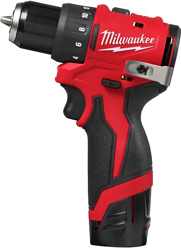 Шуруповерт-дрель аккумуляторный Milwaukee M12 BLDDRC-202C 12В 2х2 А/ч 40 Нм 0-550-1700 об/мин ЗП C12C кейс 1.2 кг - фото 6