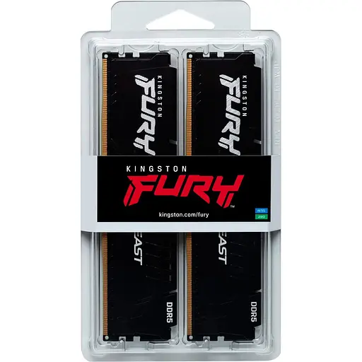 Модуль пам'яті DDR5 Kingston FURY Beast 2x8GB 5200MHz Black (KF552C40BBK2-16) [151705] - фото 6