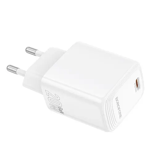Мережевий зарядний пристрій Borofone BN26 Fuente single-port PD20W charger (EU) білий - фото 3