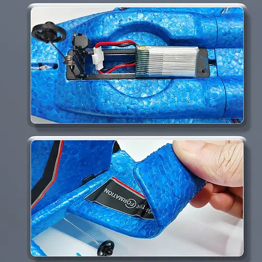 Літак на радіокеруванні SCHE HW37 New Foam Blue - фото 5