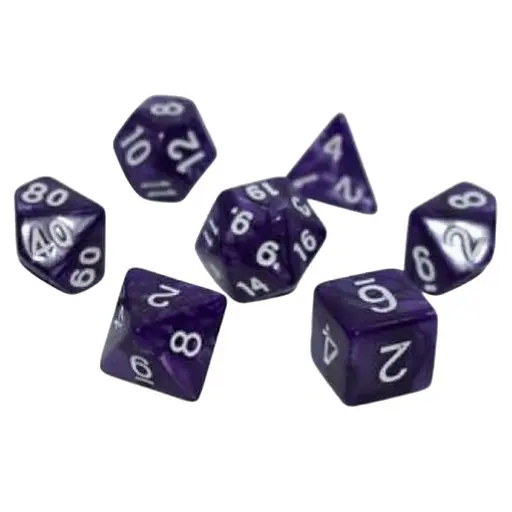 Набір кубиків Pearl 7 Dice Set - Dark Purple , 7 шт. (g7dpearl04) - фото 1