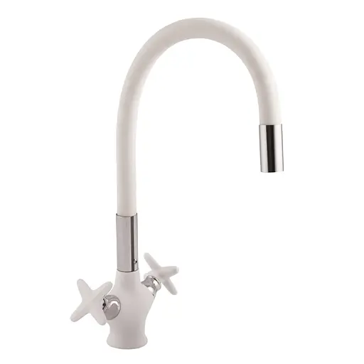 Змішувач для кухні Zerix Z58322-7 ZX0508 Білий матовий - фото 1