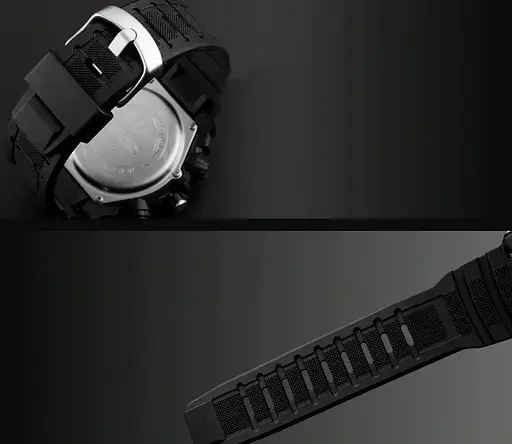 Мужские спортивные наручные часы Skmei 1228 (Черный) - фото 5