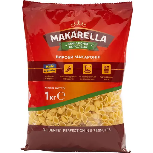 Макаронні вироби Makarella Мушлі 1 кг - фото 1