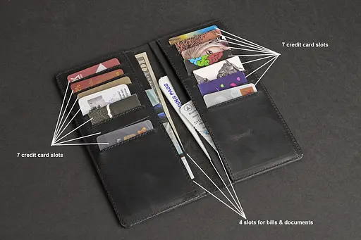 Мужской кожаный кошелек Shvigel 8.5х17.5 см acs0015739 - фото 4