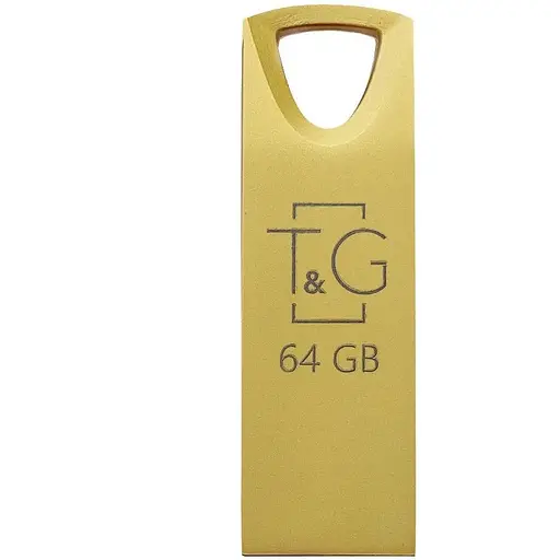 Флеш накопитель USB 64Gb T&G Metal TG117 золотистый USB 2.0 (TG117GD-64G) - фото 1